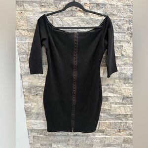 Guess Elegant Black Long Sleeve Dress size M